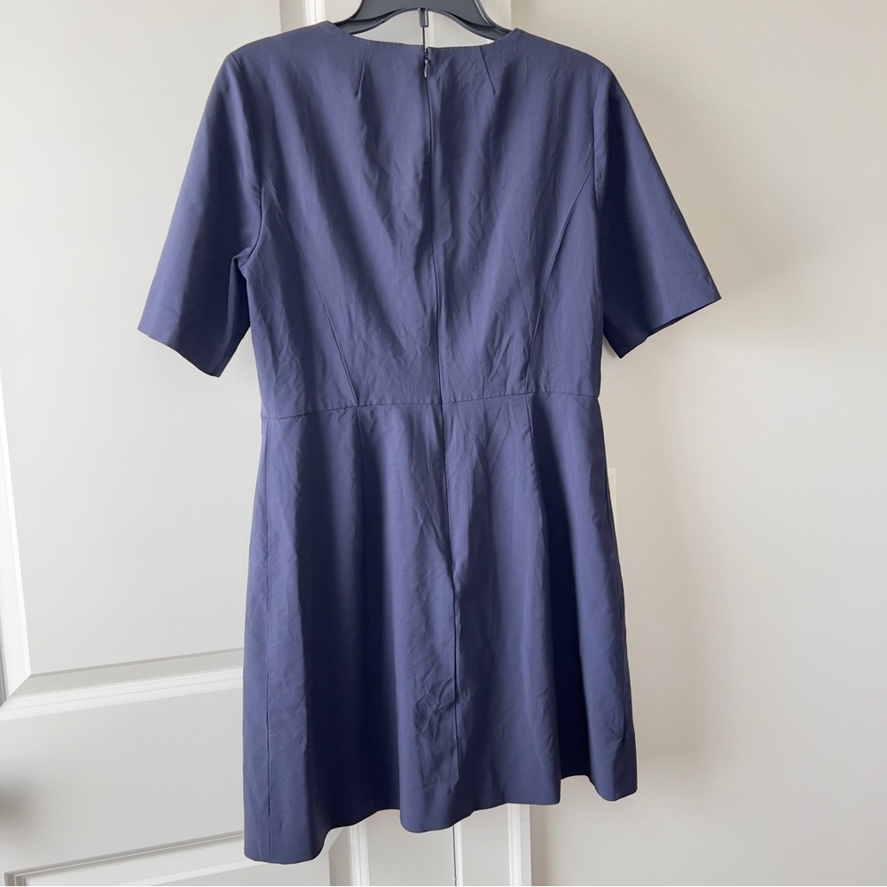 J. Crew Wool Blend Career Elevated Basic Navy Mini Dress Women’s Size 12 - Picture 4 of 14